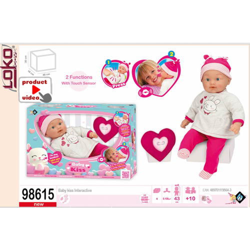 Loko Toys - Lutka Beba Koja Šalje Poljupce slika 1