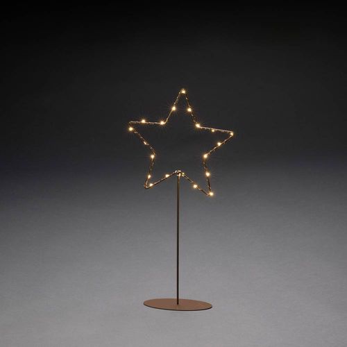 Konstsmide 1218-663 LED božićna zvijezda  jantar LED bakrena  s postoljem, s prekidačem, timer slika 2