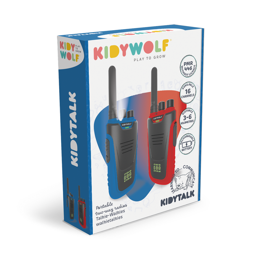 Kidywolf Dječiji toki-voki Kidytalk, Blue Red - Domet 6km  slika 2