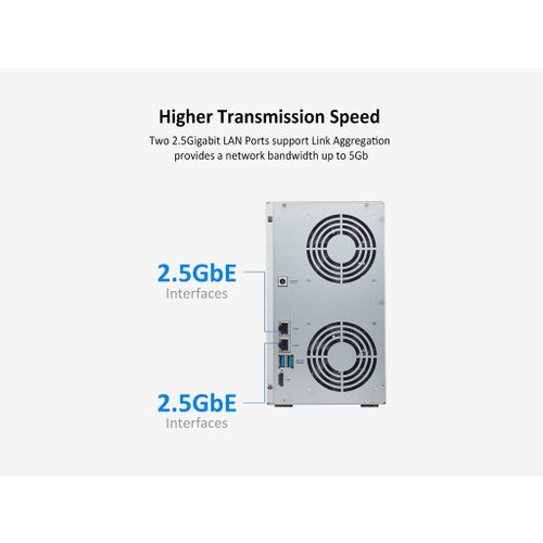 NAS TerraMaster 6 bay Intel Celeron N5095 4C up to 2.9 Ghz/4GB DDR4/120W/2x RJ-45 2.5GbE LAN slika 3