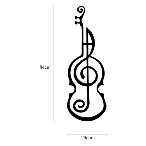 Wallity Metalna zidna dekoracija, Melody Violin slika 6