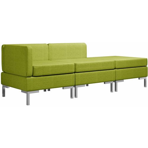 3-dijelni set sofa od tkanine zeleni slika 15