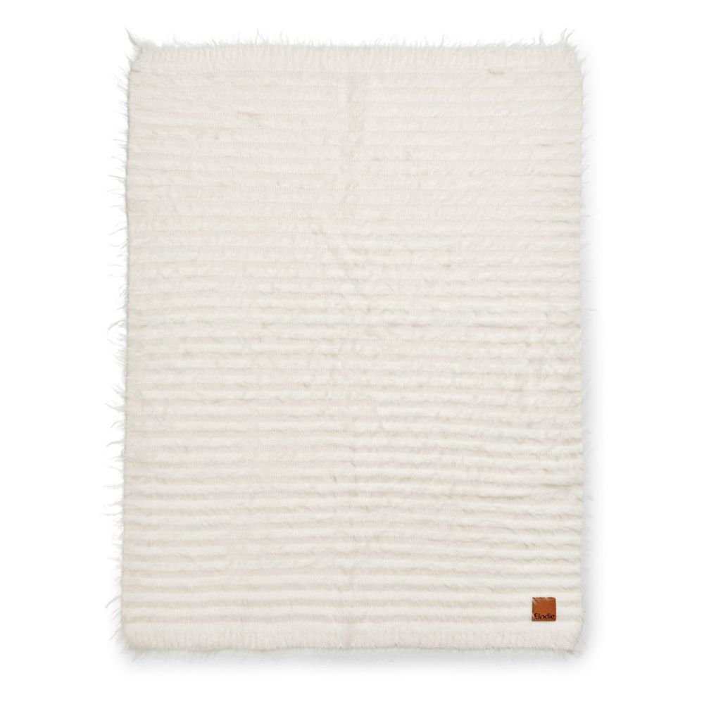 Elodie Plišana pletena dekica Furry Knit Blanket 100 × 75cm, Vanilla White slika 2