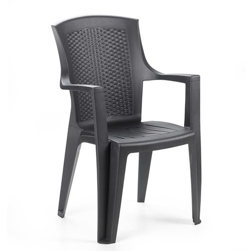 Bastenska stolica plasticna Eden, Boja: Crna slika 1