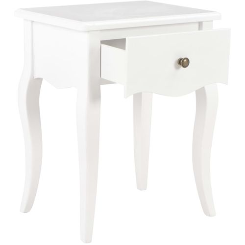 280005 Nightstand White 40x30x50 cm Solid Pine Wood slika 20