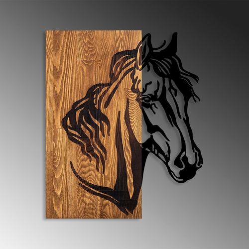 Wallity Horse 1 Walnut
Black Decorative Wooden Wall Accessory slika 4