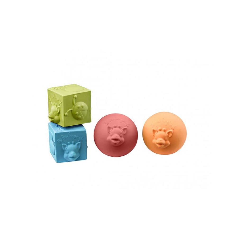 Sophie La Girafe Baby set 2 kocke i 2 lopte So'Pure slika 2