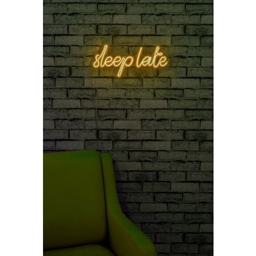 Wallity Ukrasna plastična LED rasvjeta, Sleep Late - Yellow slika 11