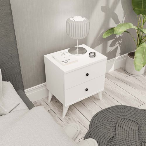 Mona 3720 White Nightstand slika 3