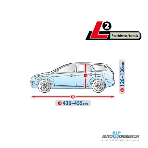 CERADA ZA AUTOMOBIL L2 HATCHBACK/KOMBI D 430-455/Š 126-136/V 148CM VODONEPROPUSNA slika 3