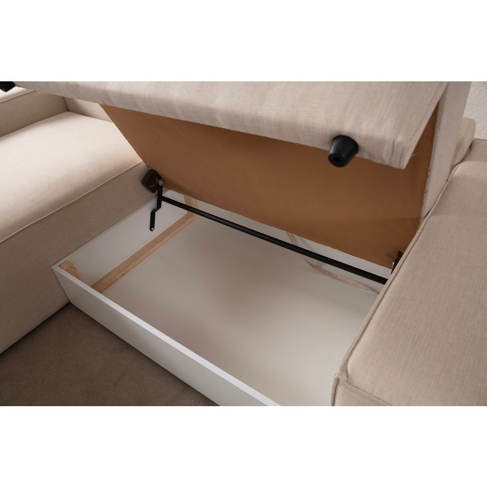 Pırlo Corner Left - Ecru Ugao Sofa na Razvlačenje slika 13