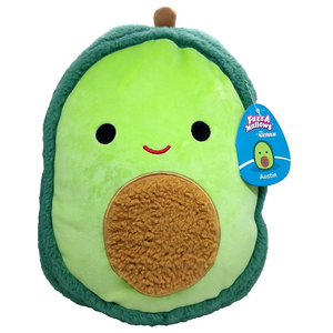 Squishmallows fuzzamallow 30cm - austin - zeleni avokado sa smeđom košticom