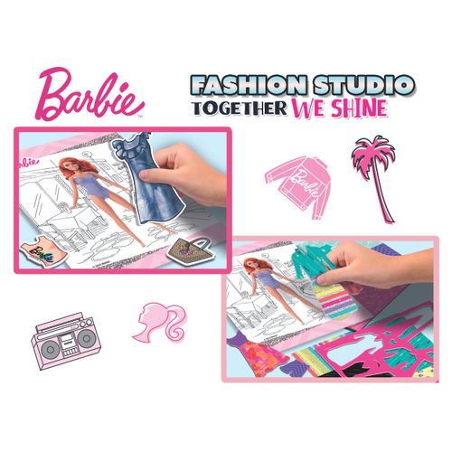 LISCIANI BARBIE kreativna bojanka u mapi Together we shine - Fashion Studio 12808 slika 5