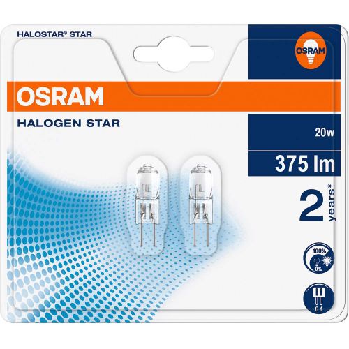 OSRAM halogena žarulja Energetska učinkovitost 2021: G (A - G) G4 33 mm 12 V 20 W toplo bijela utični uznožek prigušivanje osvjetljenja 2 St. slika 1