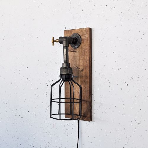 Pp167 Wooden
Black Wall Lamp slika 9