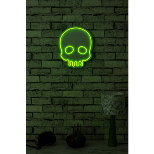 Wallity Ukrasna plastična LED rasvjeta, Skull - Green slika 2