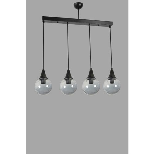 Afra 4 Lü Sıralı Siyah Füme Camlı Sarkıt Black
Fume Chandelier slika 4