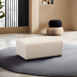 Linden - Cream Cream Pouffe