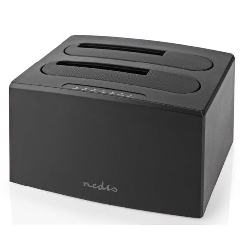 HDDUDB3210BK Nedis USB 3.2 DUPLI docking station za 2.5/3.5 SATA hard diskove, Kloniranje max 8TB slika 3