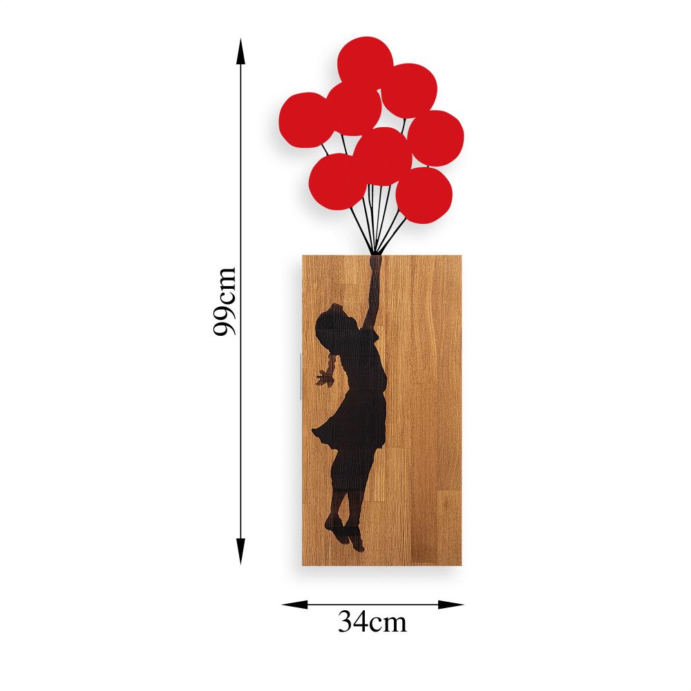 Banksy - 17 Walnut Crni Dekorativni Drveni Zidni Ukras slika 7