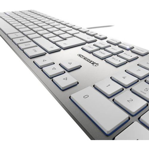 Cherry KC-6000 Slim tastatura, YU, bela/srebrna slika 1