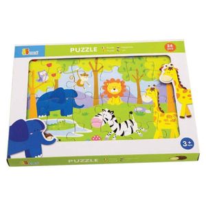 Viga Drvene puzzle safari, 24kom