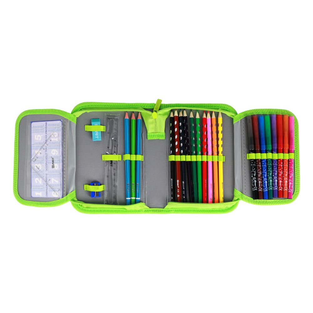 Spirit puna pernica ''ABS GREEN'', 1-Zip, 28 komada pribora (olovke, bojice, folmasteri itd) slika 3
