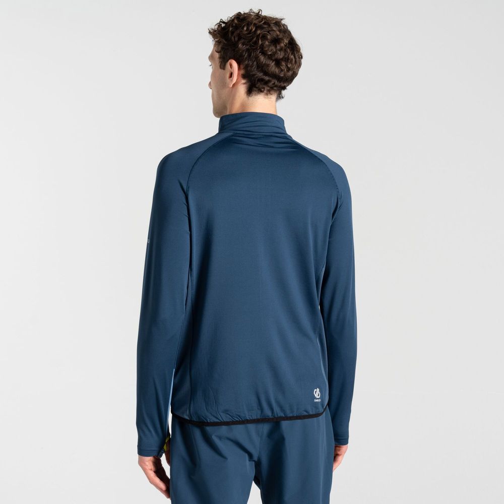 Dare2B Muški duks na kopčanje Substratum II Core Stretch, Neon/Moonlight Denim slika 5