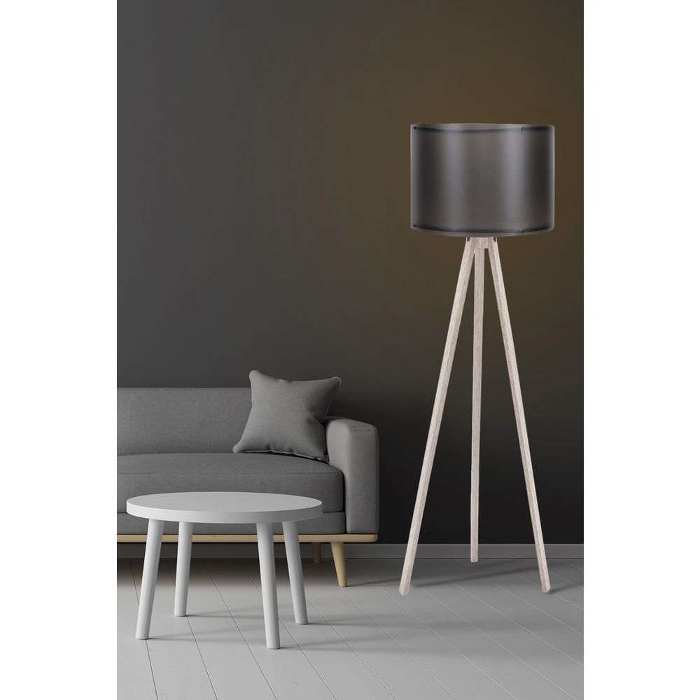 119 Crna Krem Podna Lampa slika 1