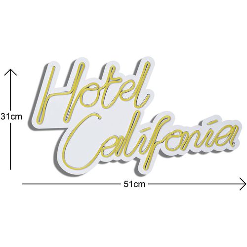 Wallity Ukrasna plastična LED rasvjeta, Hotel California - Yellow slika 5