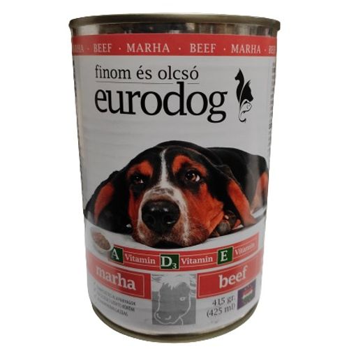 Euro dog konzervirana hrana 1240g govedina slika 1