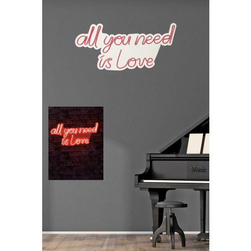 Wallity Ukrasna plastična LED rasvjeta, All You Need is Love - Red slika 10