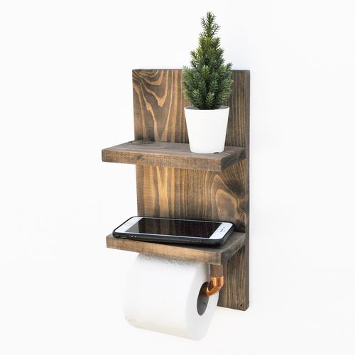 COP054 Walnut Decorative Wooden Wall Shelf slika 1