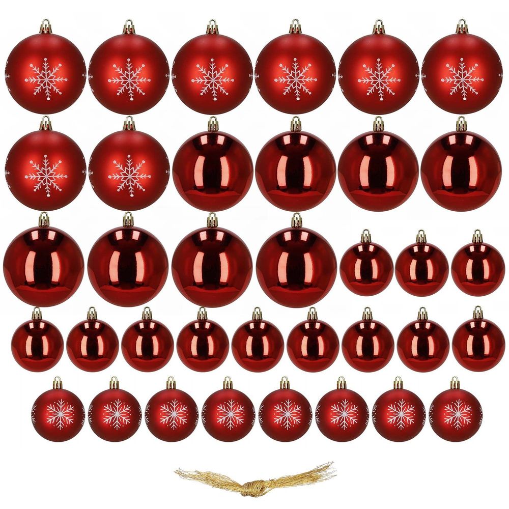 Ca0973 set božićnih kuglica 8 cm 36 kom. slika 1