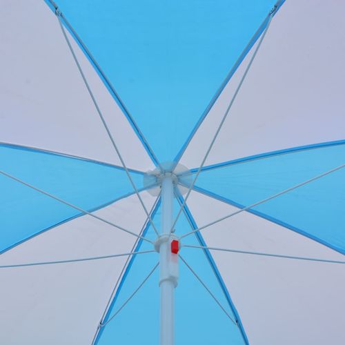 Šator od suncobrana za plažu plavo-bijeli 180 cm od tkanine slika 8