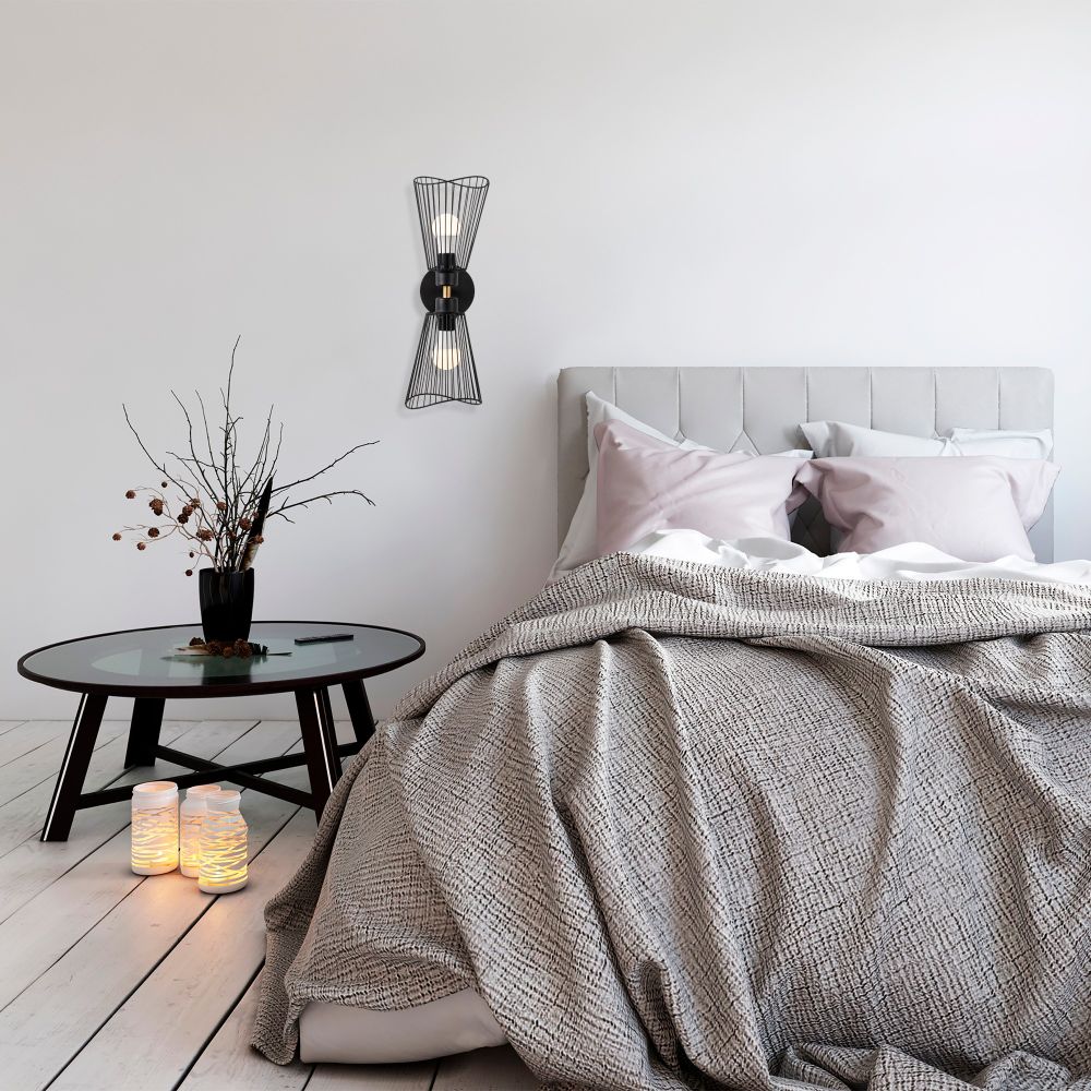Zeyno - Crna Zidna Lampa 3295 slika 1