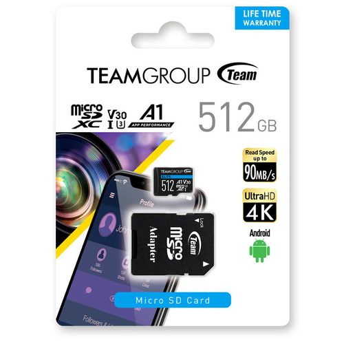 Teamgroup Elite A1 512GB MicroSD UHS-I U3 90MB/s memorijska kartica za Android slika 1