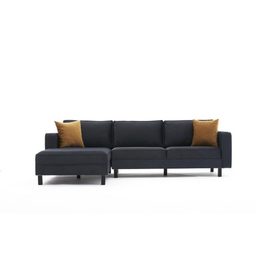 Atelier Del Sofa Kutna garnitura, Antracit, Kale Velvet Left - Anthracite slika 6