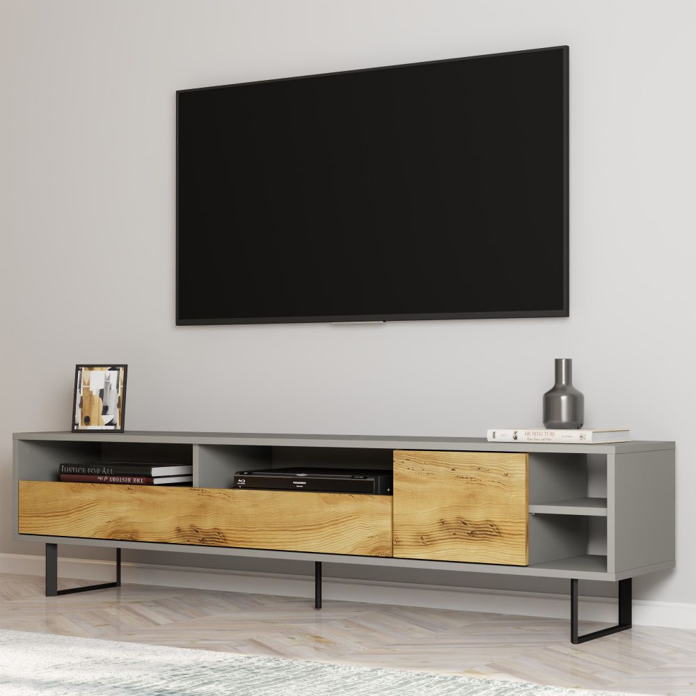 Luga - Sivi, Hrast Sivi TV Stalak slika 3