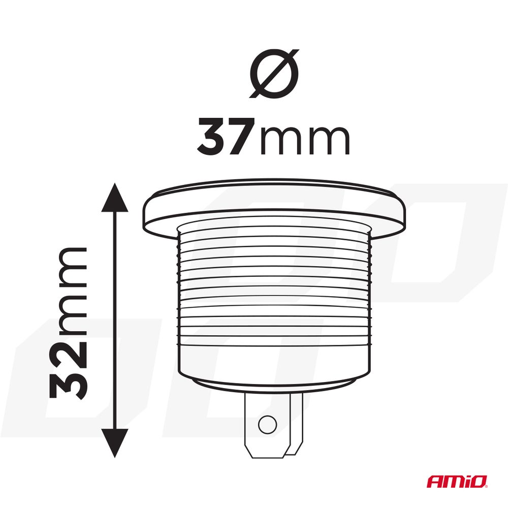 VOLTMETAR DIGITALNI 3-32V AMIO slika 4