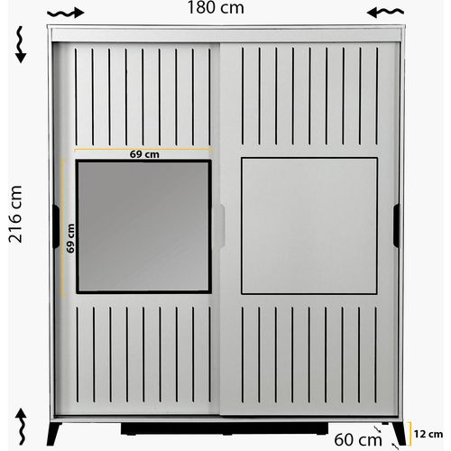 Woody Fashion Garderoba, Pasific Home Fuga - 180 Meşe Dolap slika 8