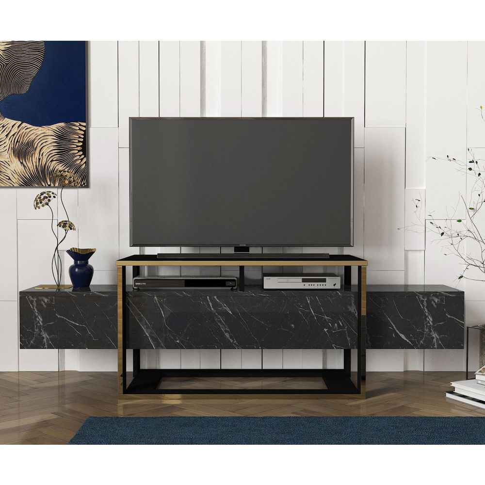 TV Stalak Bianco Black Gold slika 2