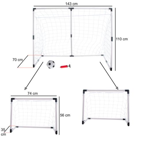 Dječji nogometni gol 2u1 143x110x70cm slika 5