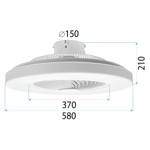 Luster s ventilatorom APP1551-C WHITE slika 11