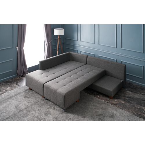 Atelier Del Sofa Kutna garnitura na razvlačenje, Antracit, Manama Corner Sofa Bed Left - Anthracite slika 4