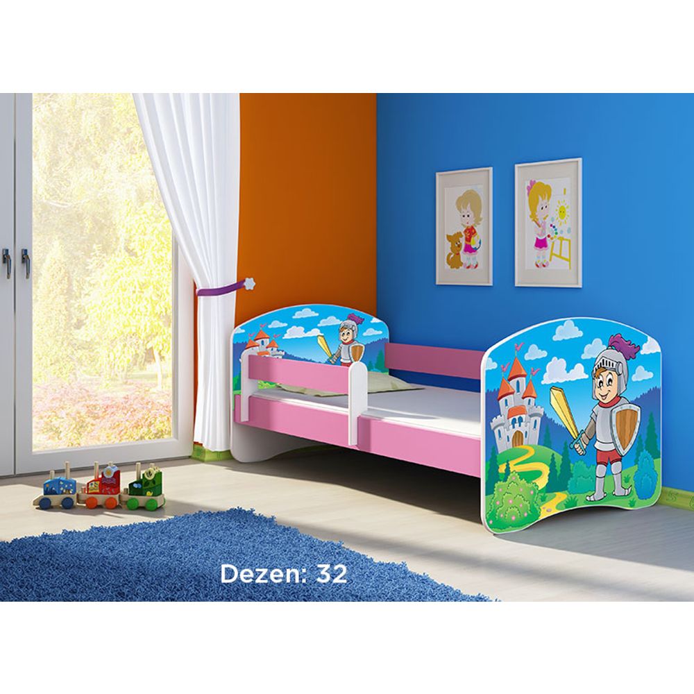 ACMA Dječiji krevet Acma II Pink - 180x80cm - Dezen 32 slika 2