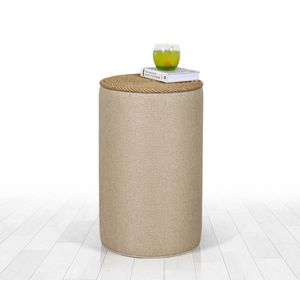 Filika - Cream Cream Pouffe