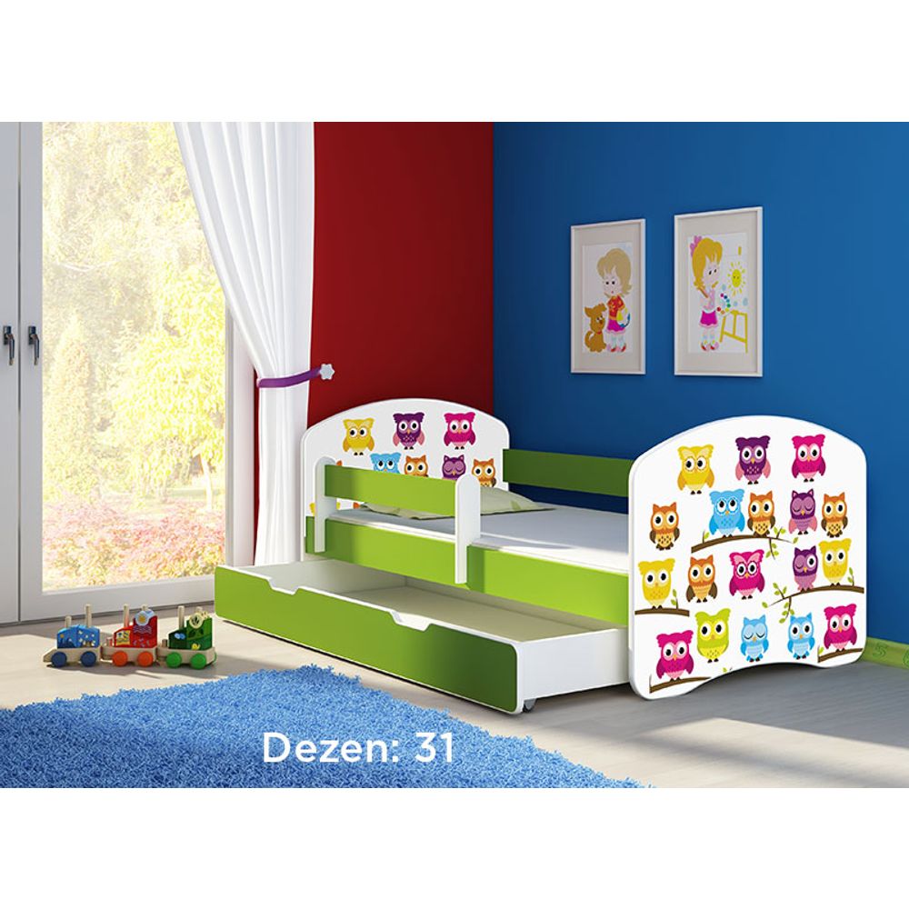 ACMA Dječiji krevet Acma II sa ladicom Green - 180x80cm - Dezen 31 slika 2