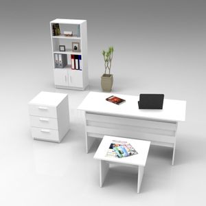 Vo11-W Bijeli Set Uredskog Namještaja
