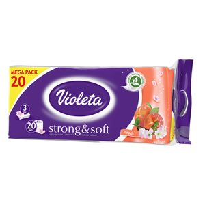 Violeta Toaletni papir 20/1, 3-sloja, Strong & soft breskva